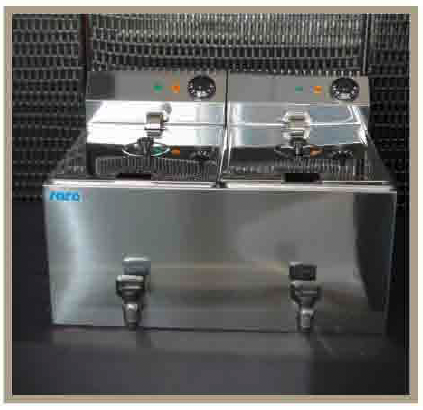 Friteuse contenant deux bacs de 8 litres disponible à la location