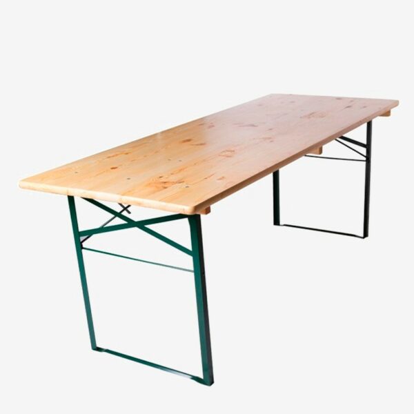 Table de brasserie en bois et en métal