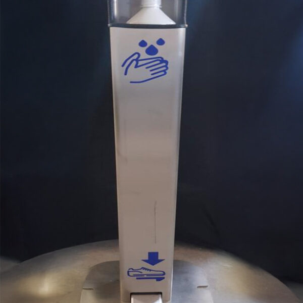 Borne de gel hydroalcoolique fournie avec du gel à louer pour vos événements proche de Lyon