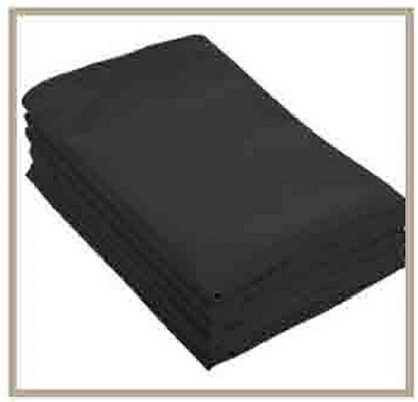 Serviette en coton noire disponible à la location