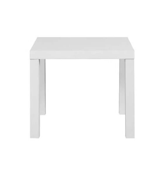 Table basse carrée de 40 par 40 cm blanche disponible à la location à Lyon