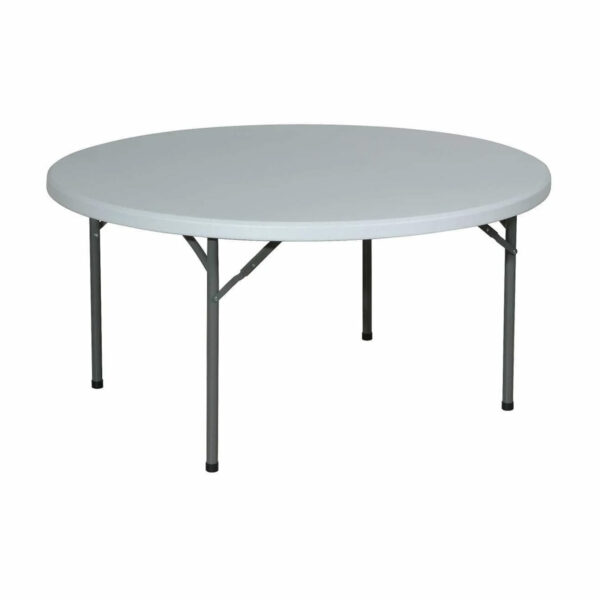 Table ronde en plastique et en métal à la location